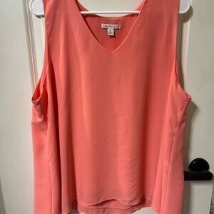 Cato Coral V-Neck Tank Top